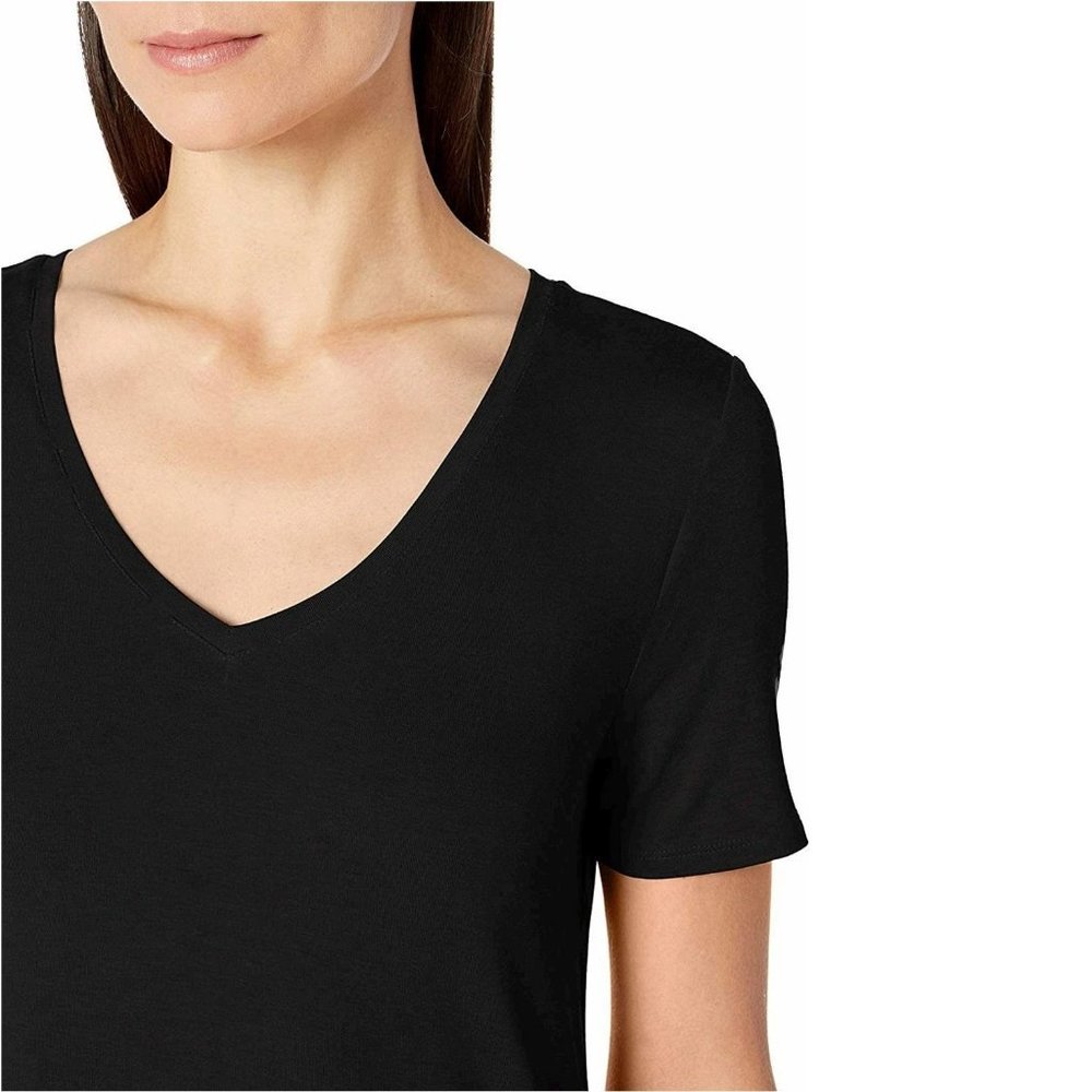Amazon Essentials Black T-Shirt Dress Short Sleeve Size S LBD - Picture 3 of 6